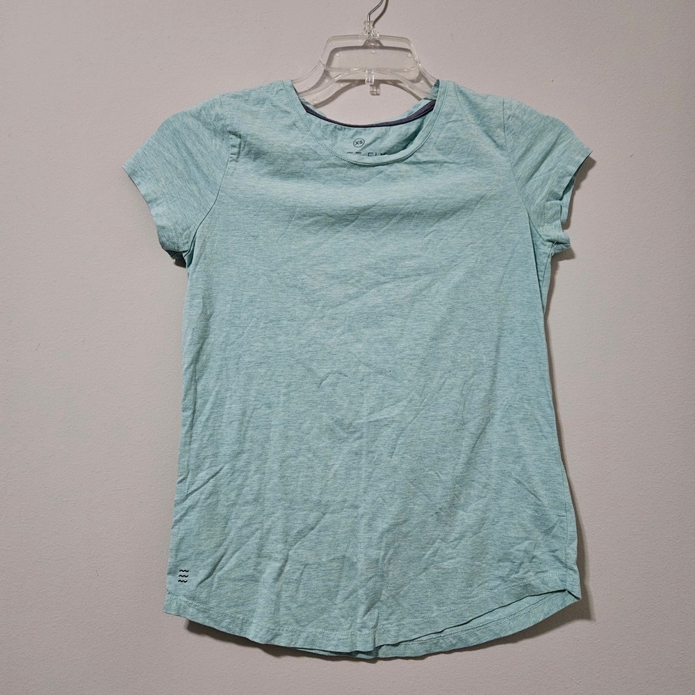 Free Fly Womens Bamboo Short Sleeve T-Shirt Light Aqua‎ Blue Heathered XS